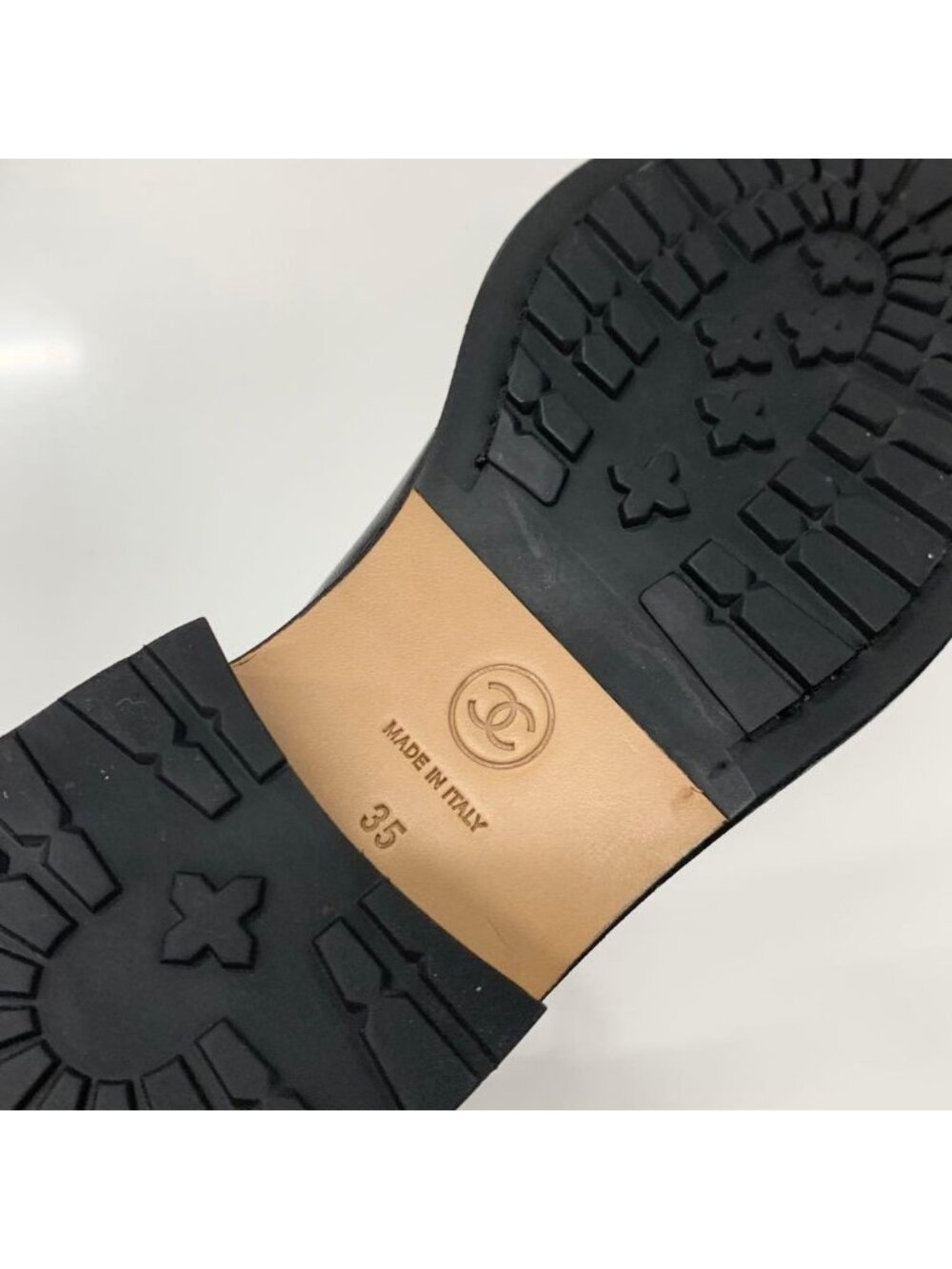 Chanel Quilted Coco Mark Leather Lace Up Short Boots - Picture 9 of 10